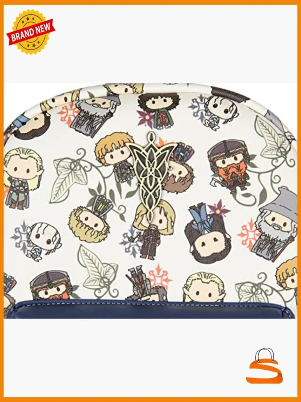 Lord of the Rings Chibi Character Faux Leather Mini Backpack Tote